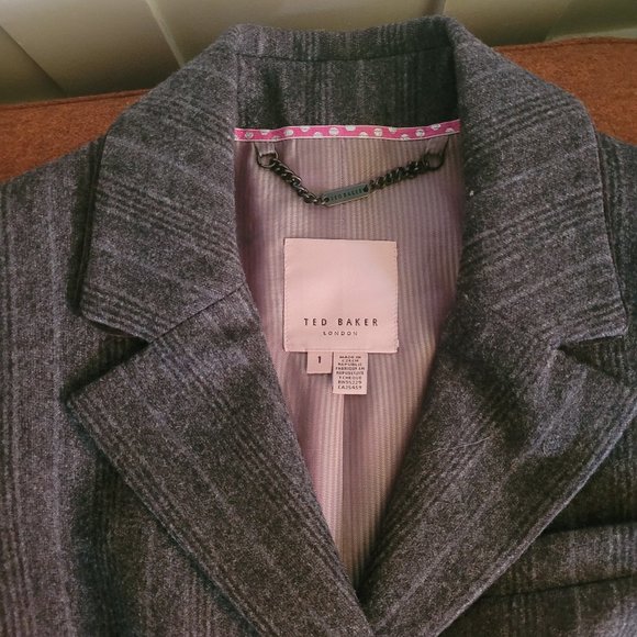 Ted Baker Brown Wool Blazer, sz XS (1) - Picture 3 of 6